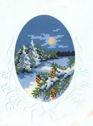 Схема вышивки: Вышивка крестом новогодние открытки